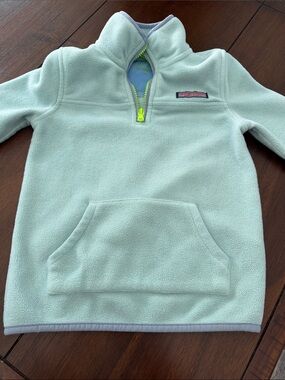 Vineyard Vines Kids Mint Green Quarter-Zip Pullover